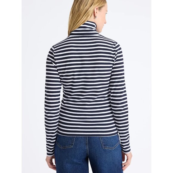 Free Assembly Women's Ribbed Turtleneck Tee, Size S (4-6), Regular Fit, Black - Picture 4 of 5